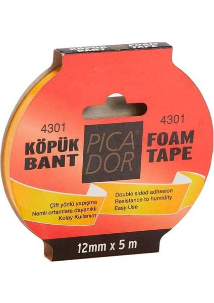 12X5 5 Adet Kaliteli Köpük Bant