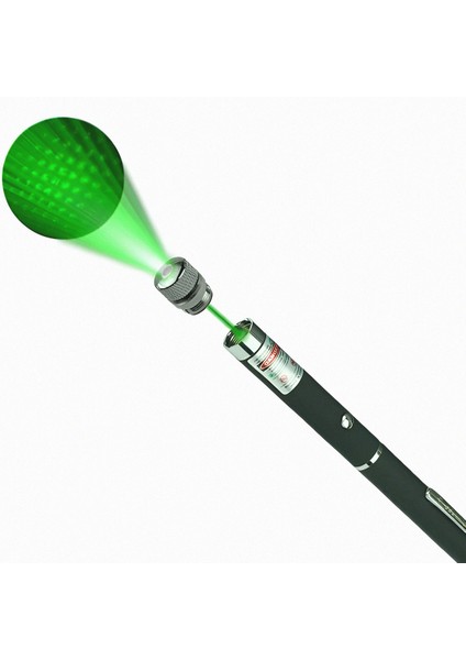 Lazer Yeşil Pointer 100 Mw Kalem Model 5 Farklı Yansıtma Özellikli