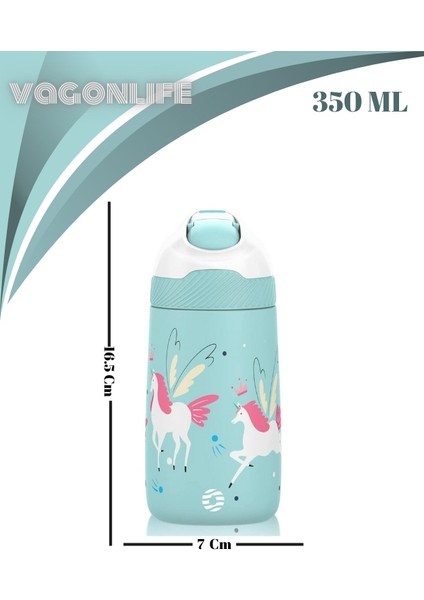 Paslanmaz Çelik Termos (Pipetli) - 350ML