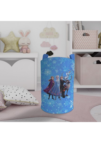 Bebek ve Çocuk Odası Karlar Ülkesi Desenli Oyuncak Sepeti