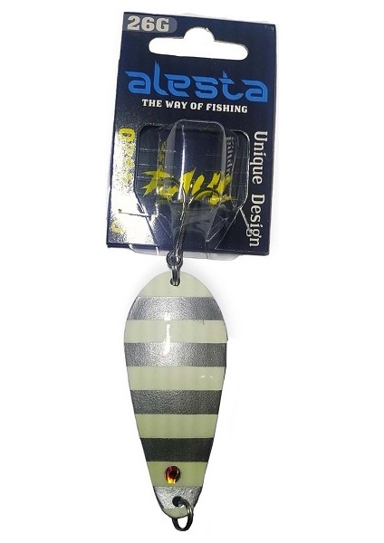 Raul 4020-ZG 26GR Zebra Glow Turna Metal Kaşık Sahte Yem