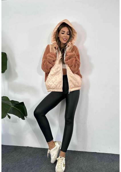 Kapüşonlu Kapitone Peluş