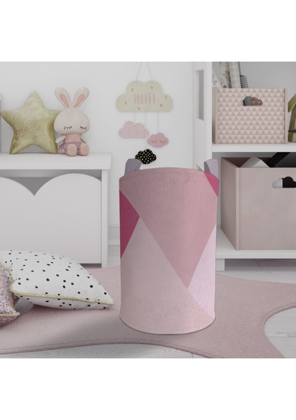 Bebek ve Çocuk Odası Geometrik Desenli Oyuncak Sepeti