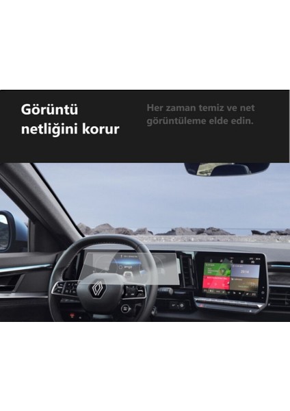 Renault Austral Dijital Gösterge Mat Ekran Koruyucu 12.3 Inç Şeffaf
