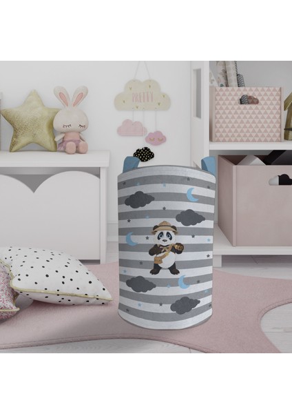 Bebek ve Çocuk Odası Izci Panda Desenli Oyuncak Sepeti