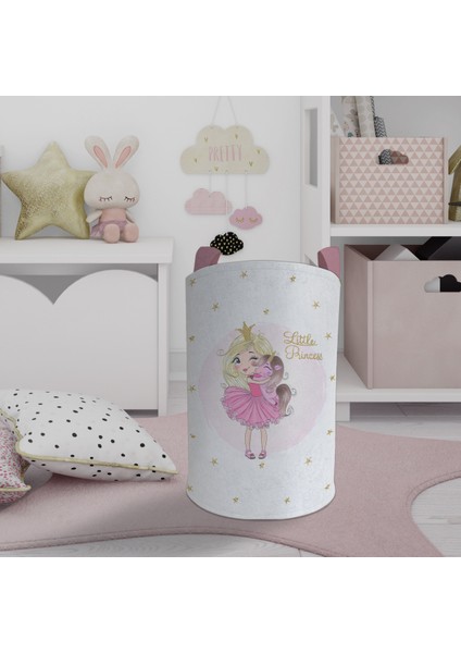 Bebek ve Çocuk Odası Little Princess Desenli Oyuncak Sepeti