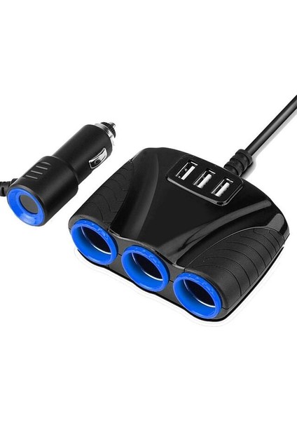 120W 10A 3lü Usbli Çakmaklık Çoklayıcı fiyatları