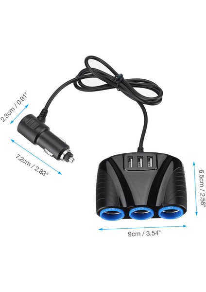 120W 10A 3lü Usbli Çakmaklık Çoklayıcı modelleri