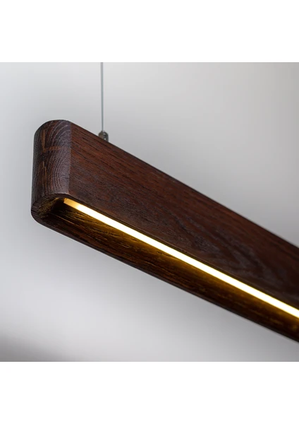 Line Minimal Soft Modern Ahşap Aydınlatma - Minimal LED Sarkıt Avize