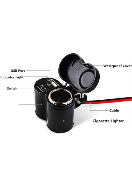 Su Geçirmez Çok Fonksiyonlu USB Şarj Cihazı ve Çakmaklık modelleri