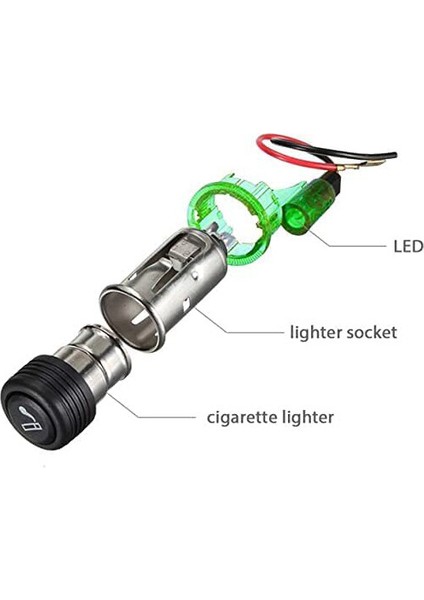 12V 120W Işıklı Oto Çakmaklık - Mavi modelleri