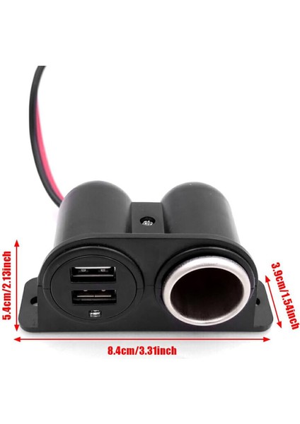 Çift USB Dişi Araç Çakmak Soketi