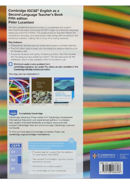 iGCSE ® English As A Second Language Teacher's Book With Audio CD s (2) and DVD ( International iGCSE )