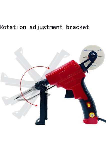 80W Isı Ayarlı Tabanca Havya - Lehim Teli Beslemeli