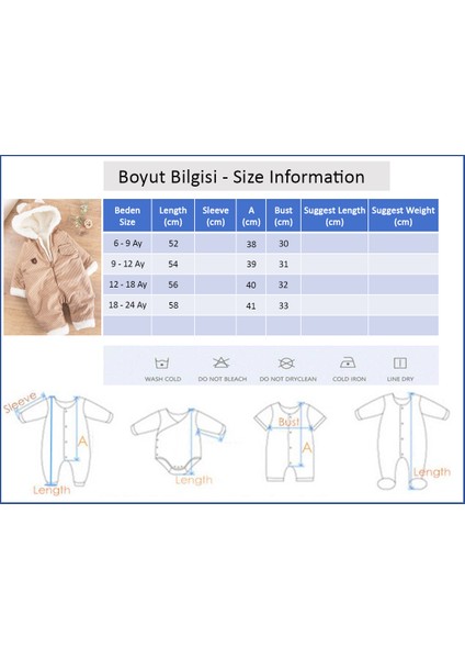 Kapüşonlu Kadife Içi Peluş Welsoft Erkek Bebek Tulum indirimleri