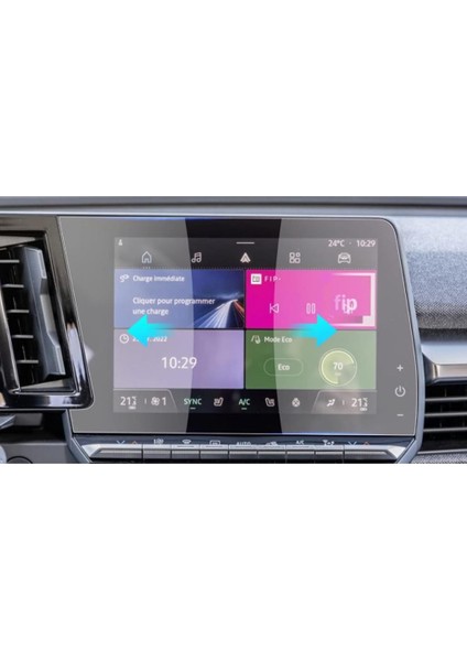 Renault Megane E Tech Multimedya Mat Ekran Koruyucu 9 Inç Şeffaf modelleri