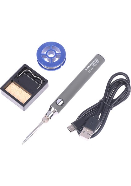 USB 5V 8W USB Gri Kalem Havya Seti - Sıcaklık Ayarlı Mod Seçimli