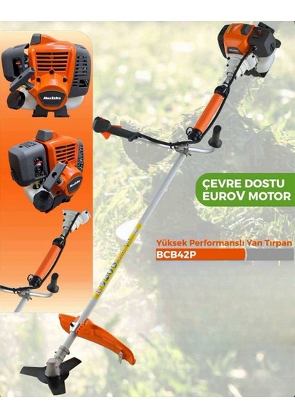 BCB42P 2.2bg 1.7kw 42CC 0.75LT Benzinli Yan Tip Bisiklet Kol Yan Tip Benzin Motorlu ot tırpanı