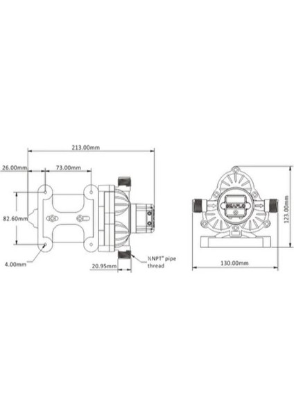 Tekne Hidrofor Seaflo 11,3 Lt/ 12V Dk 55 Psi