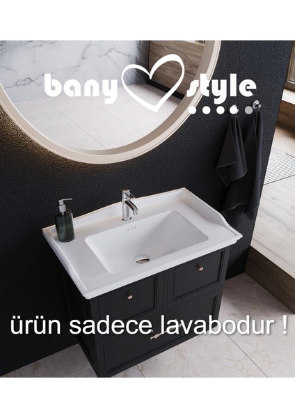 Seramik Cerastyle Kapadokya 80CM Etajerli Lavabo