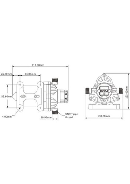 Tekne Hidrofor Seaflo 11,30 Lt/ 12V Dk 55 Psi