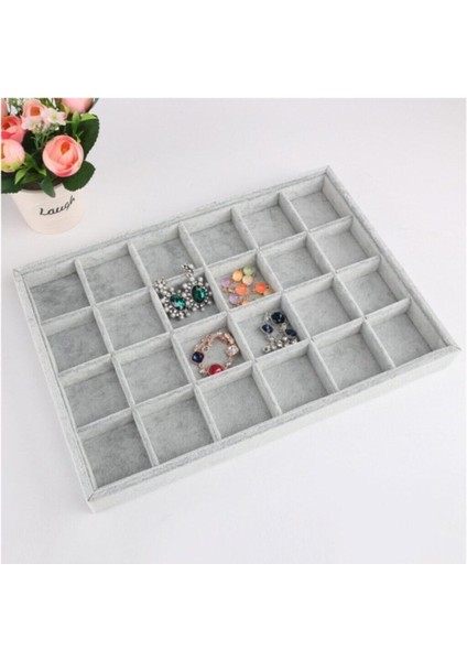 24 Bölmeli Malzeme Tablası Yüzük Tablası fiyatları