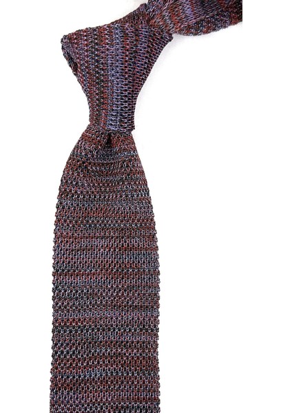 Mavi - Turuncu Kırçıllı Örgü Kravat ÖR8368