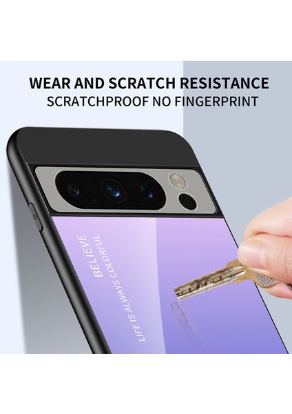 Google Pixel 8 Pro Gradyan Renk Kılıfı Temperli Cam+Pc+Tpu Hibrid Telefon Kapağı (Yurt Dışından) modelleri