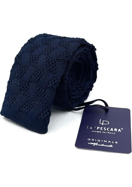 Lacivert Kendinden Desen Örgü Kravat ÖR8345 modelleri