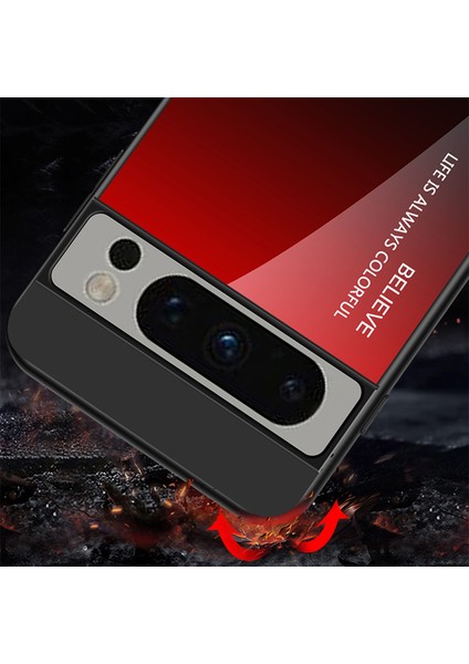 Google Pixel 8 Pro Gradyan Renk Kılıfı Temperli Cam+Pc+Tpu Hibrid Telefon Kapağı (Yurt Dışından) fiyatları