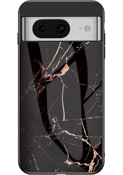 Google Pixel 8 Mermer Desen Temizli Cam Kılıf Pc+Tpu Koruyucu Telefon Kapağı (Yurt Dışından)