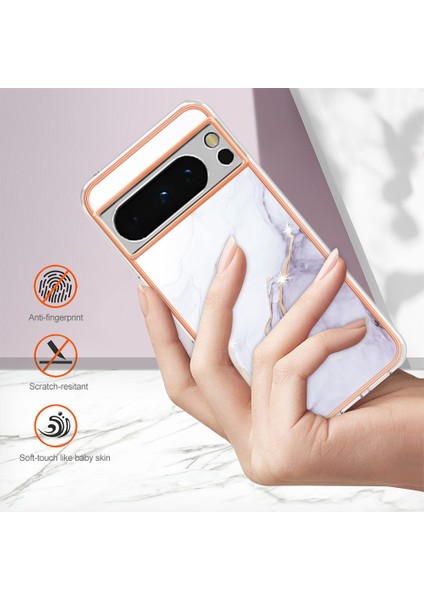 Google Pixel 8 Pro Marble Desen Elektrapan Tpu Telefon Kapağı Için (Yurt Dışından) fırsatları
