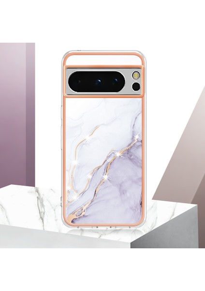 Google Pixel 8 Pro Marble Desen Elektrapan Tpu Telefon Kapağı Için (Yurt Dışından) indirimleri