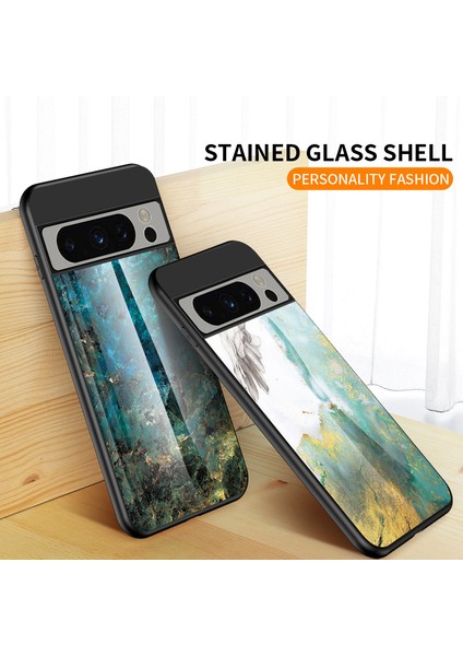 Google Pixel 8 Pro Temperli Cam Kapak Mermer Deseni Pc+Tpu Çizgiye Döküm Anti Telefon Kılıfı (Yurt Dışından) fırsatları