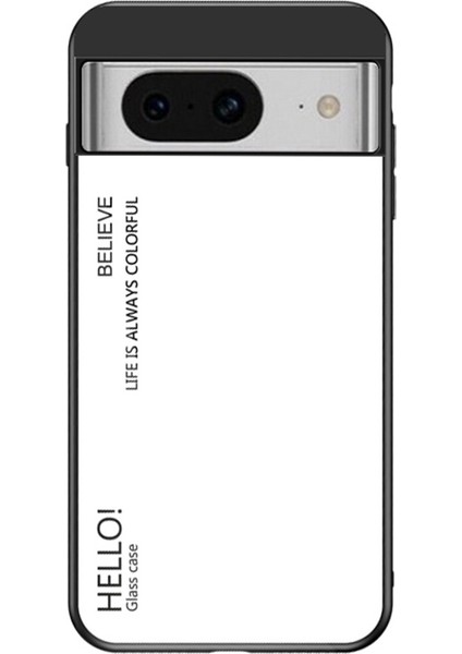 Google Pixel 8 Temperli Cam Telefon Kılıfı Gradyan Şok Geçirmez Pc+Tpu Koruyucu Kapak (Yurt Dışından)