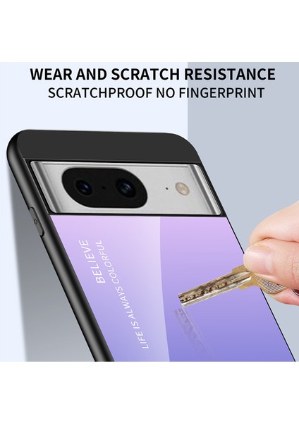 Google Pixel 8 Temperli Cam Telefon Kılıfı Gradyan Şok Geçirmez Pc+Tpu Koruyucu Kapak (Yurt Dışından) modelleri