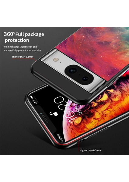 Google Pixel 8 Yıldızlı Gökyüzü Desen Kılıfı Temperlenmiş Cam+Pc+Tpu Çizgiye Dönüş Anti Telefon Kapağı (Yurt Dışından) indirimleri