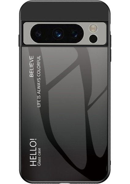 Google Pixel 8 Pro Gradyan Renk Kılıfı Temperli Cam+Pc+Tpu Hibrid Telefon Kapağı (Yurt Dışından)