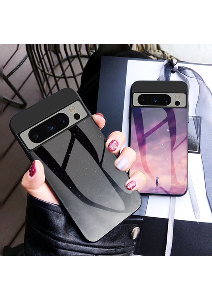 Google Pixel 8 Pro Temperli Cam Arka Kapak Yıldızlı Gökyüzü Desen Pc+Tpu Telefon Kılıfı (Yurt Dışından) indirimleri