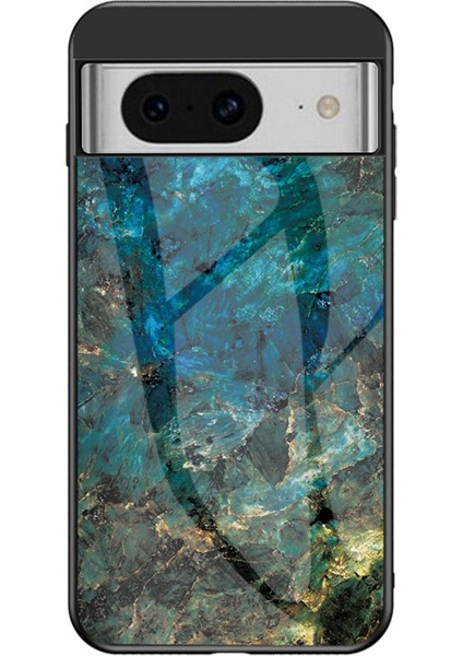 Google Pixel 8 Mermer Desen Temizli Cam Kılıf Pc+Tpu Koruyucu Telefon Kapağı (Yurt Dışından)