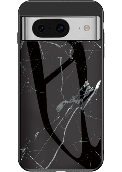 Google Pixel 8 Mermer Desen Temizli Cam Kılıf Pc+Tpu Koruyucu Telefon Kapağı (Yurt Dışından)