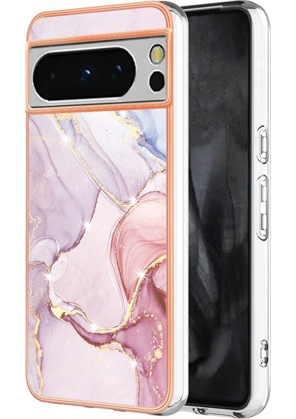 Google Pixel 8 Pro Marble Desen Elektrapan Tpu Telefon Kapağı Için (Yurt Dışından)