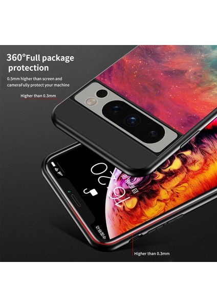 Google Pixel 8 Pro Temperli Cam Arka Kapak Yıldızlı Gökyüzü Desen Pc+Tpu Telefon Kılıfı (Yurt Dışından) indirimleri