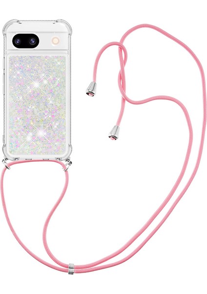 Google Pixel 8A Kayan Tpu Telefon Kapağı Lanyard ile (Yurt Dışından)