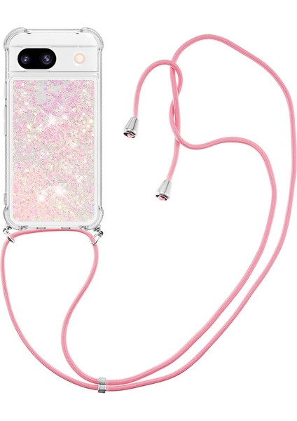 Google Pixel 8A Kayan Tpu Telefon Kapağı Lanyard ile (Yurt Dışından)