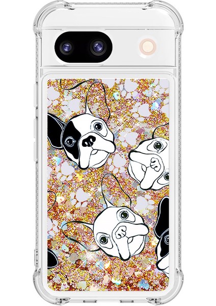 Google Pixel 8A Desen Tpu Yüzen Sparkle Telefon Kapağı Için (Yurt Dışından) modelleri