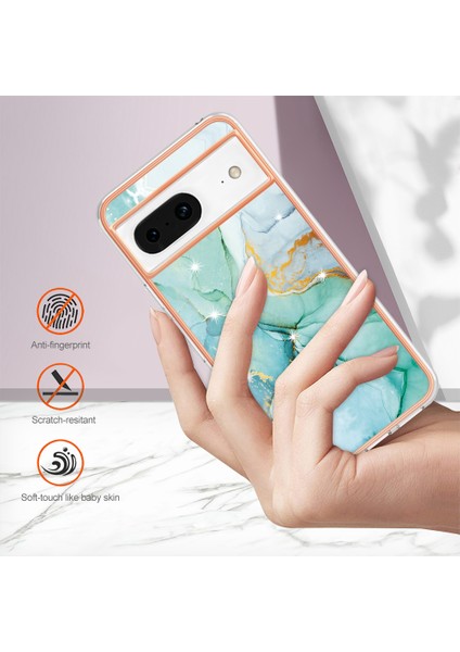 Google Pixel 8 Tpu Case Imd Mermer Desen Elektrumanlı Telefon Kapağı Için (Yurt Dışından) fırsatları