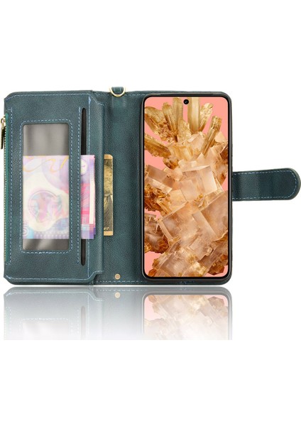 Google Pixel 8 Pu Deri Cüzdan Telefon Kapağı Zipper Cepli (Yurt Dışından) fırsatları