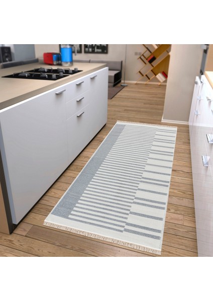 "elegantwoven Koleksiyon Açık Gri Pamuk-Polyester Kilim - Homesteadart Rugs Çift Taraflı ve Nefes Alabilir Yapıda, 30°c'de Makinede Yıkanabilir, Katlanabilir, Robot Süpürge Uyumlu - Çeşitli Ebatlar"