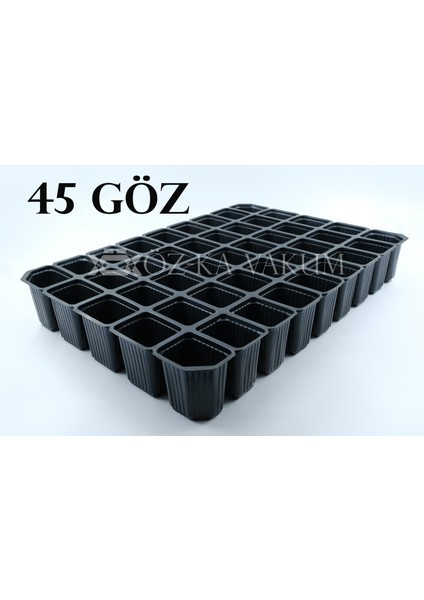 45 Göz Kare Fidelik Fide Viyolü Fide Kabı (75 Adet)
